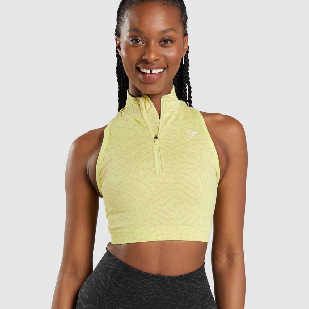 ADAPT ANIMAL SEAMLESS CROP 1/2 ZIP